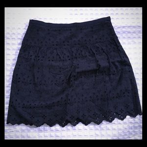 Navy Loft crochet mini skirt